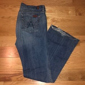 7 For all mankind jeans, boot cut bottom